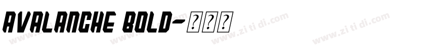 Avalanche Bold字体转换